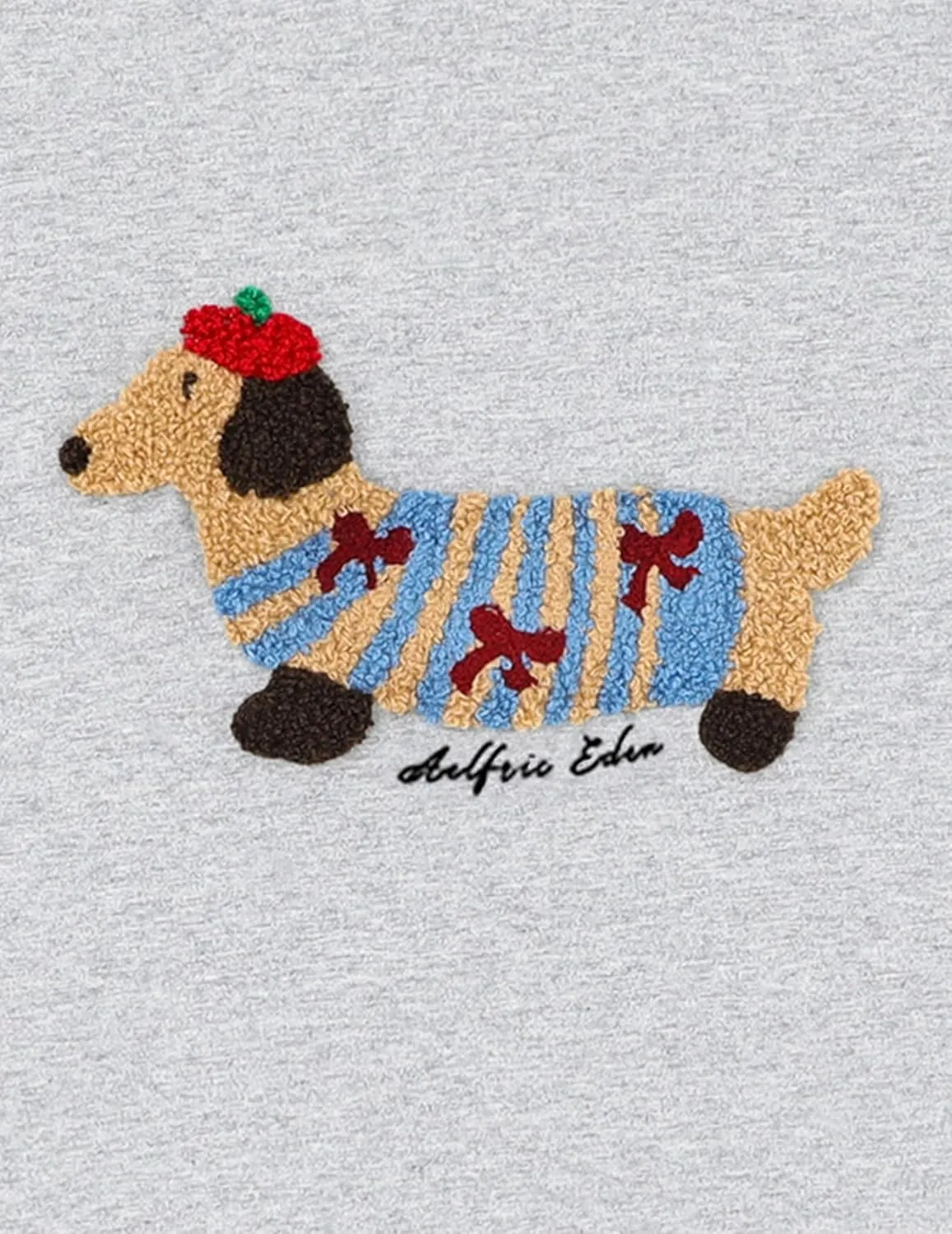 Aelfric Eden Mens Oversized Graphic Tees Dog Embroidery Casual Women Tshirts Short Sleeve Top Cotton Cute Tee Shirt