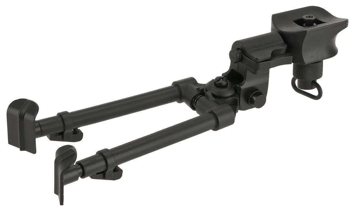 AGM Samurai V-Grooved Multi Purpose Steel Bipod for Airsoft Sniper Rifles