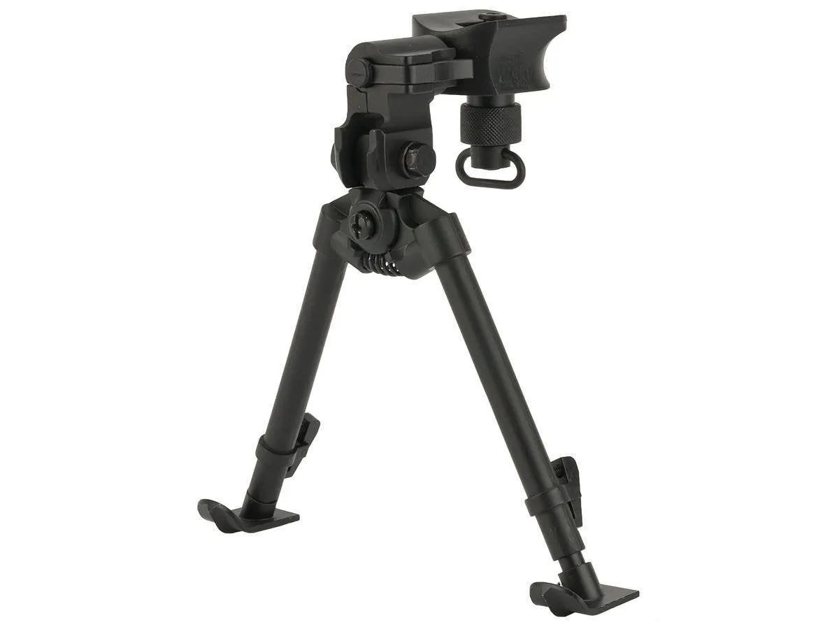 AGM Samurai V-Grooved Multi Purpose Steel Bipod for Airsoft Sniper Rifles