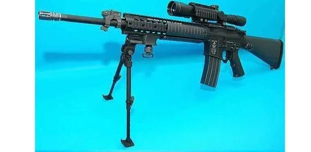 AGM Samurai V-Grooved Multi Purpose Steel Bipod for Airsoft Sniper Rifles