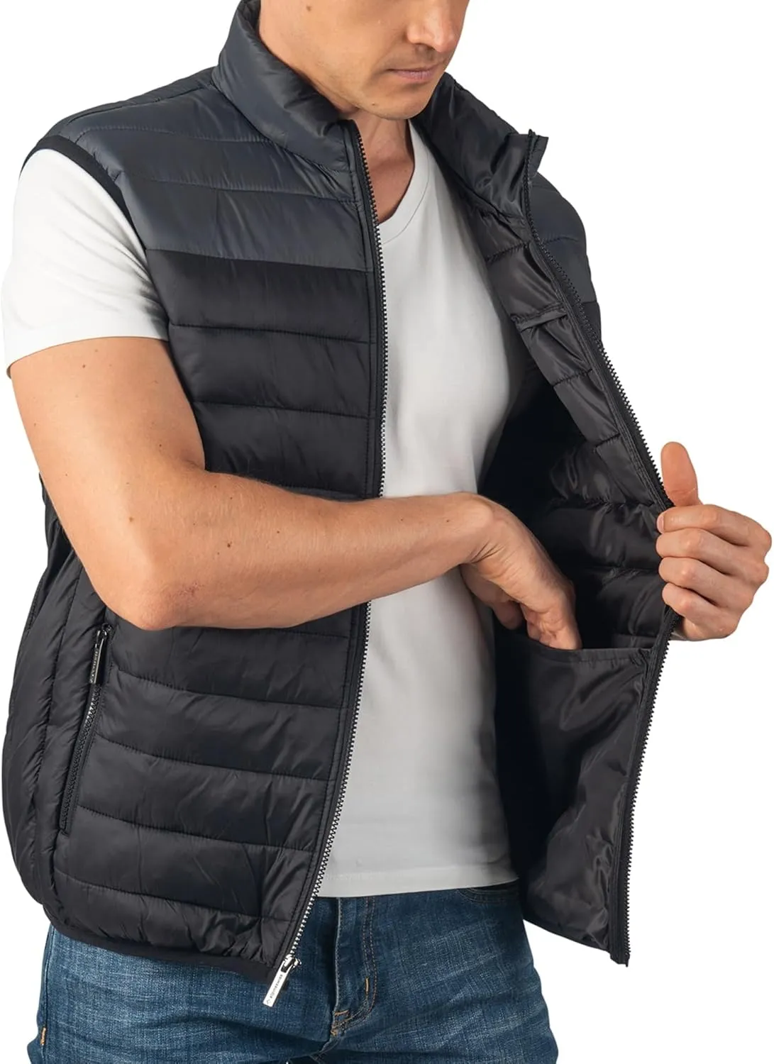 Alpine Swiss Clark Mens Lightweight Down Alternative Vest Jacket