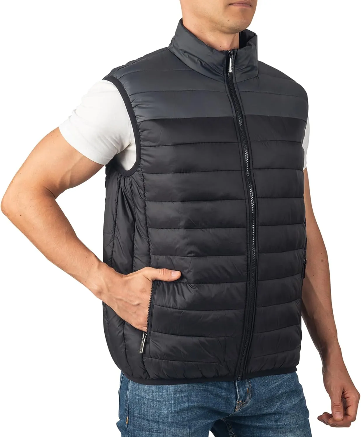Alpine Swiss Clark Mens Lightweight Down Alternative Vest Jacket