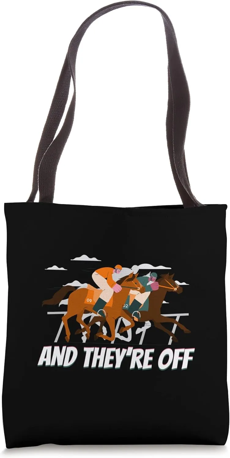 And They're Off! Derby Horse Racing Tote Bag