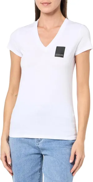 Armani Exchange Women's Milano Edition Cotton V-Neck T-Shirt