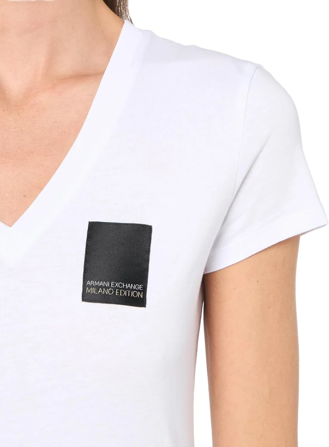 Armani Exchange Women's Milano Edition Cotton V-Neck T-Shirt