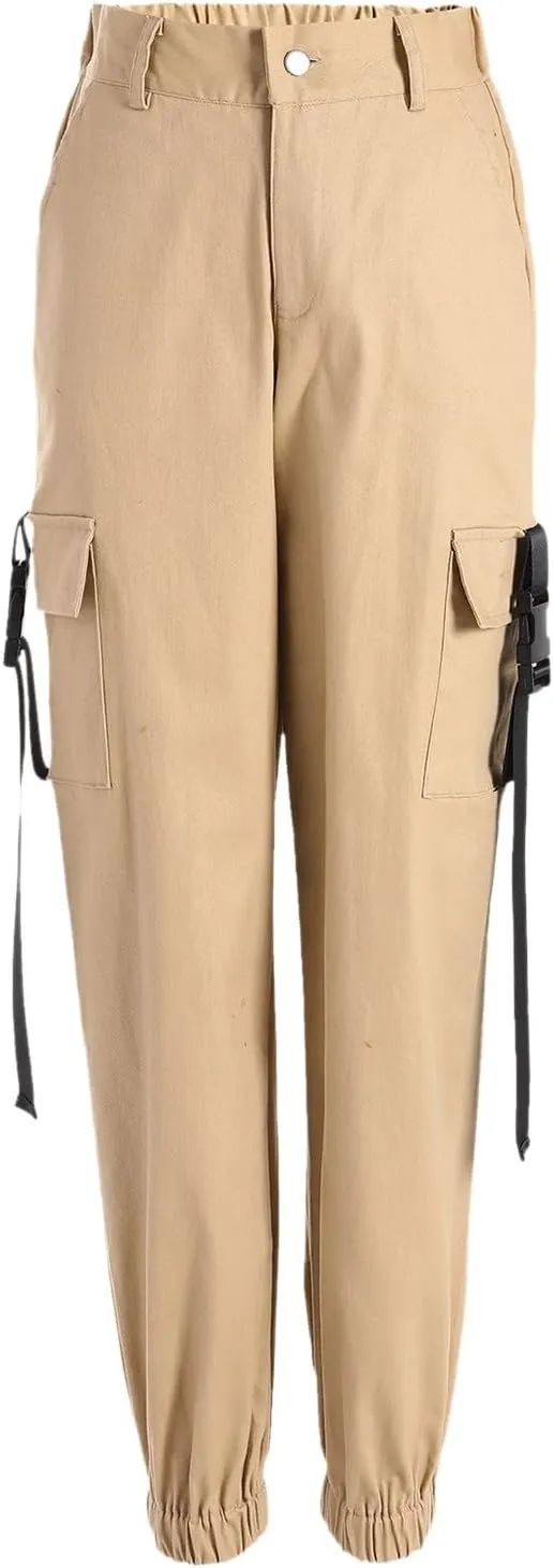 Baggy Cargo Pants Women High Waist Pants for Women Loose Wide Leg Trousers Y2k Streetwear with Pockets