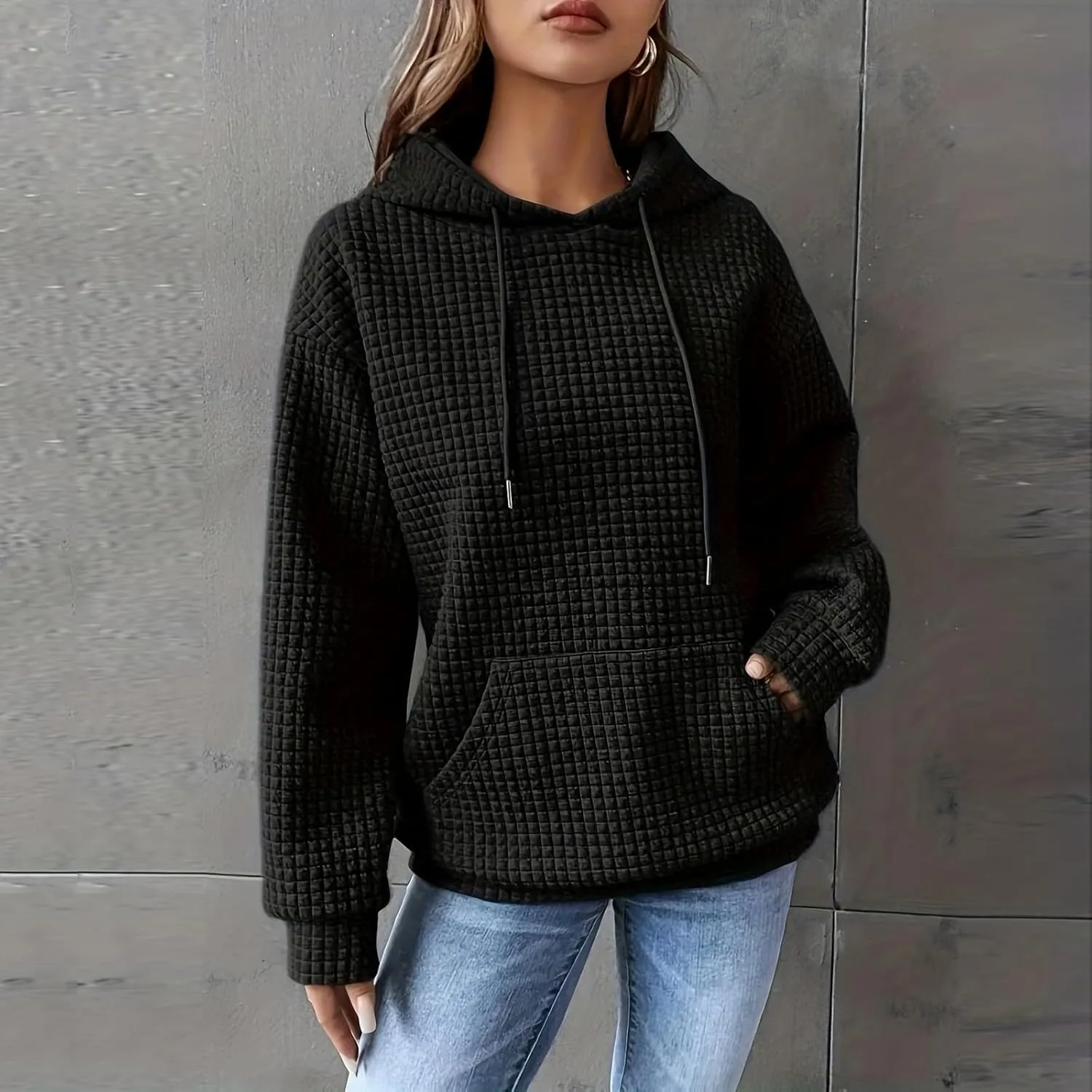 Basysin Oversized Sweatshirt for Women Fall Hoodies Dandelion Daisy Printed Hooded Sweatshirt Casual Pullover with Pockets
