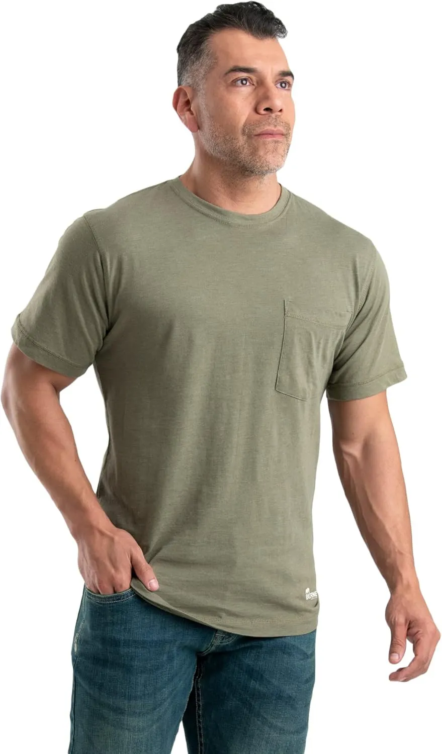 Berne Men's Lightweight Performance Short Sleeve Pocket T-Shirt, Singles and 3 Packs