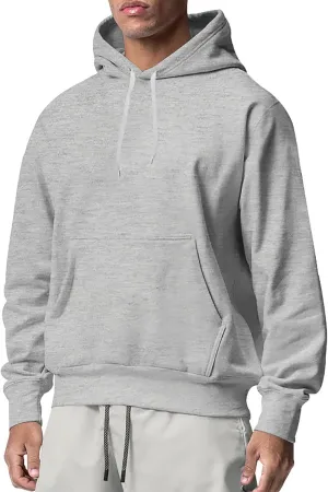 Big and Tall Hoodies for Men Heavyweight Long Sleeve Solid Hooded Sweatshirts Loose Sport Pullover Shirt Fall Clothes