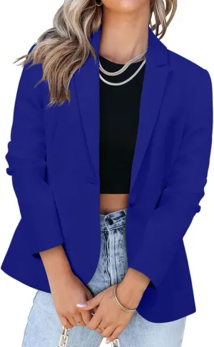 Blazers for Women Business Casual Blazer Long Sleeve Open Front Work Office Blazer Professional Suit Jacket Pockets