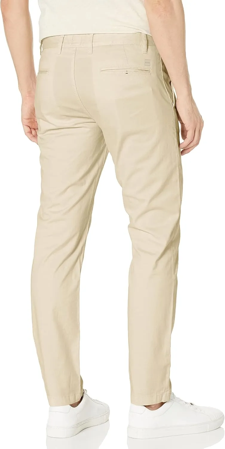 BOSS Men's Tapered Fit Cotton Blend Trousers