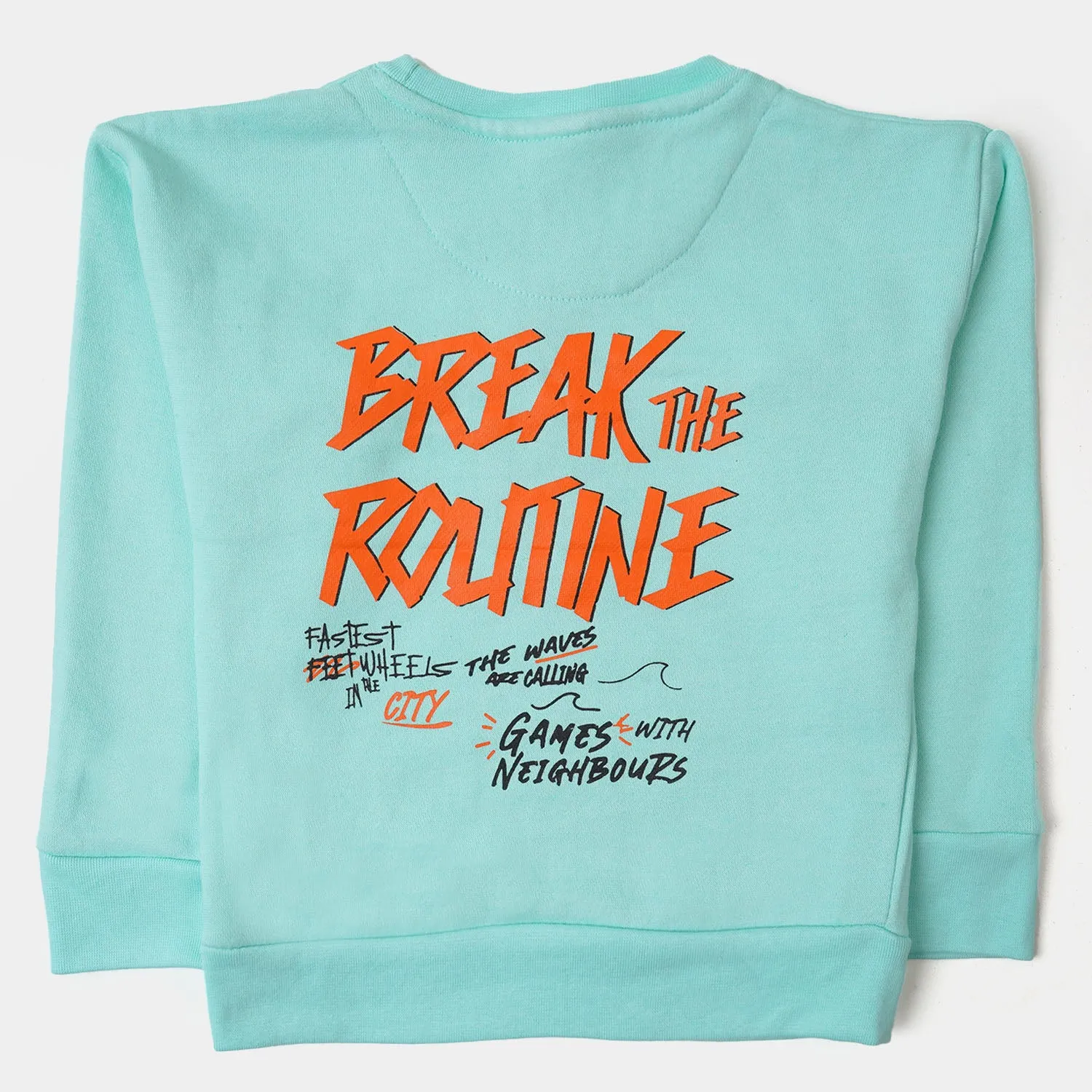 Boys Sweatshirt Skate Board - Sea Green