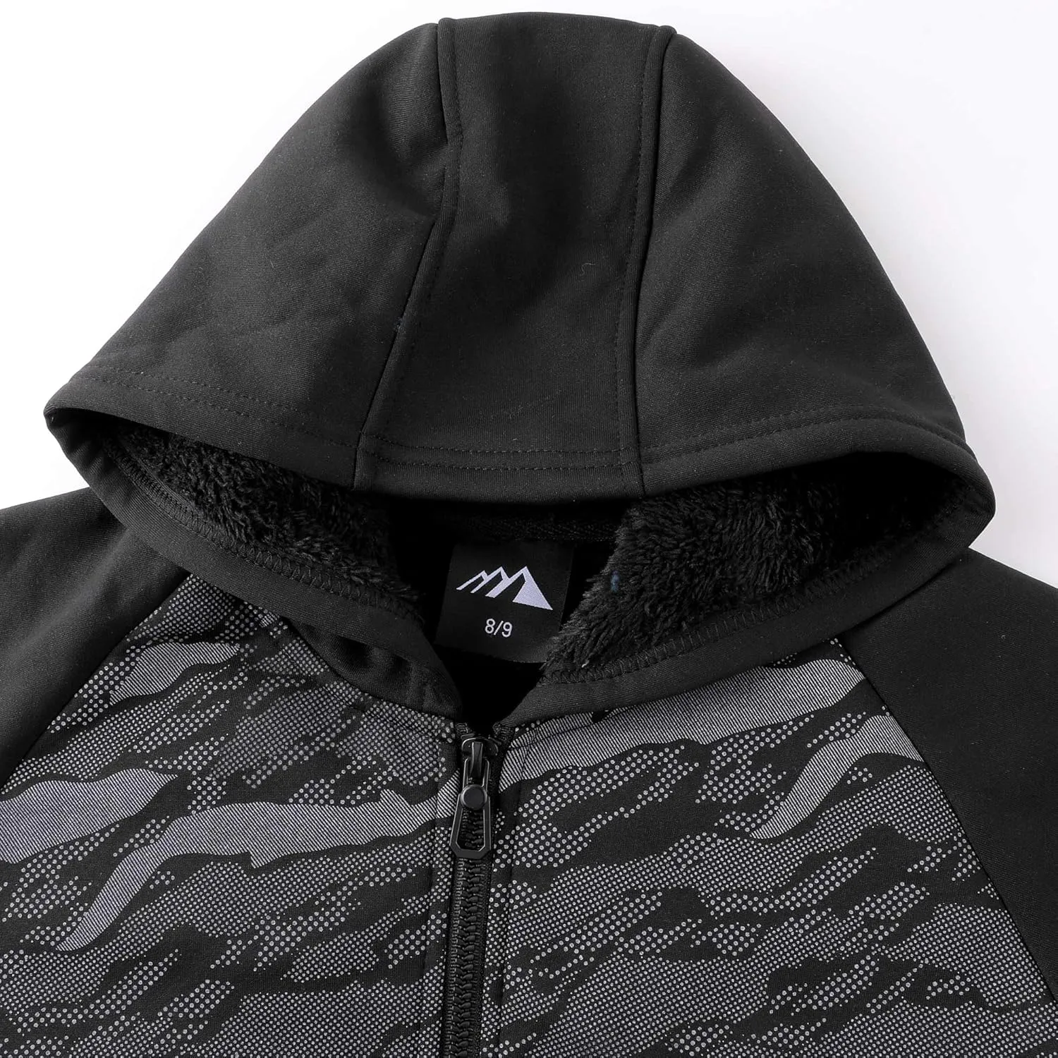 Boy's Zip Up Hoodie Heavyweight Winter Sweatshirt Fleece Sherpa Lined Warm Jacket