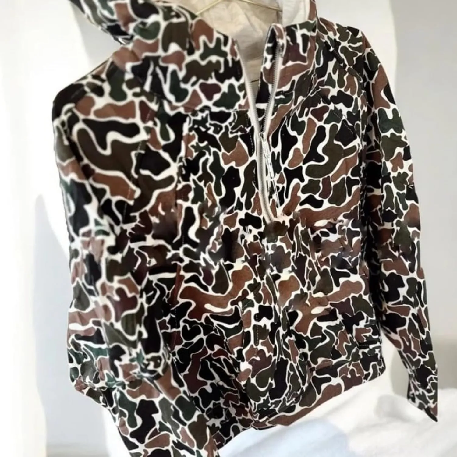 Camo Hoodie Y2k Quarter Zip Pullover Sweater Women Oversized Cute Hoodie Colorful Patchwork Cheetah Hoodies