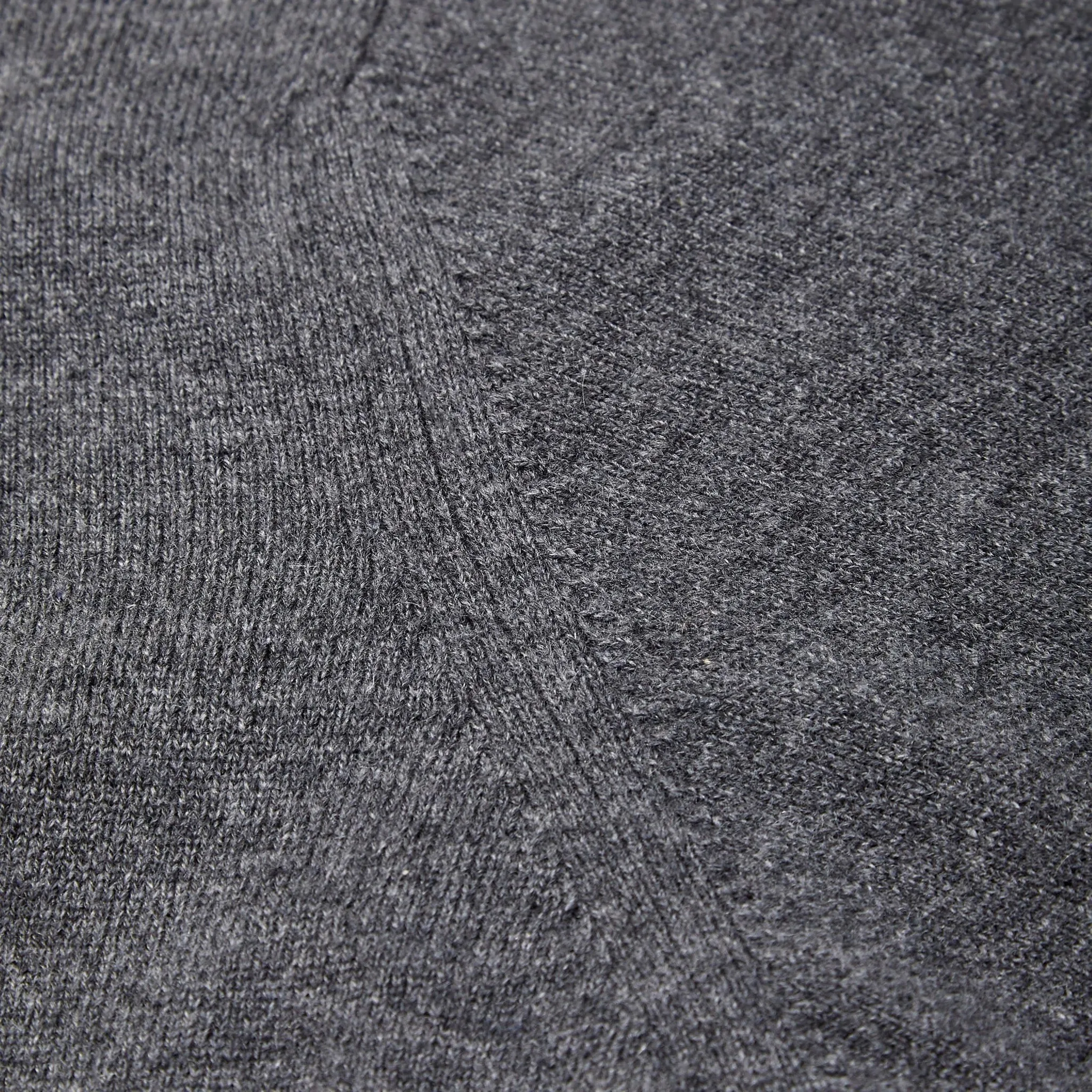 Cashmere polo shirt in grey mélange