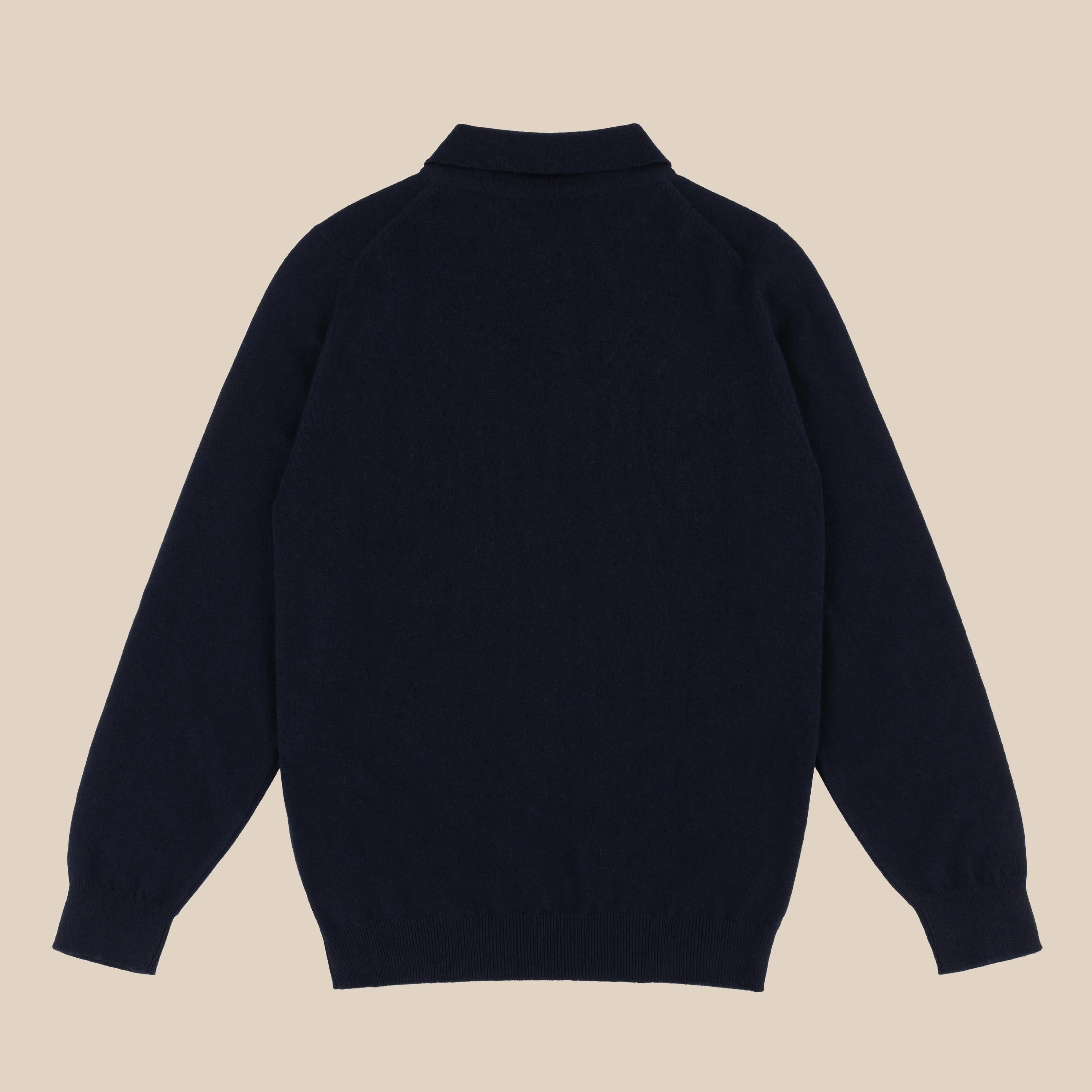 Cashmere polo shirt in navy