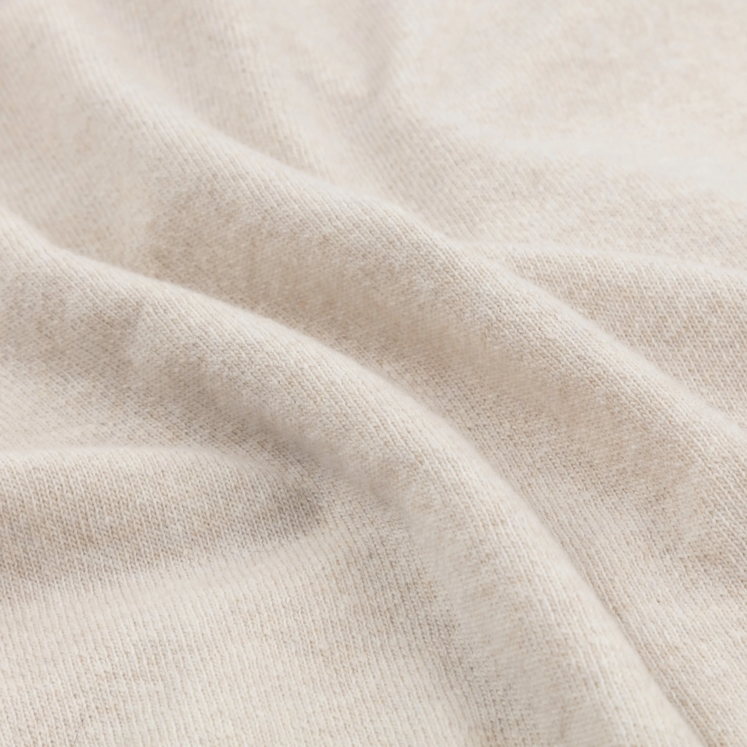 Cashmere polo shirt in oatmeal