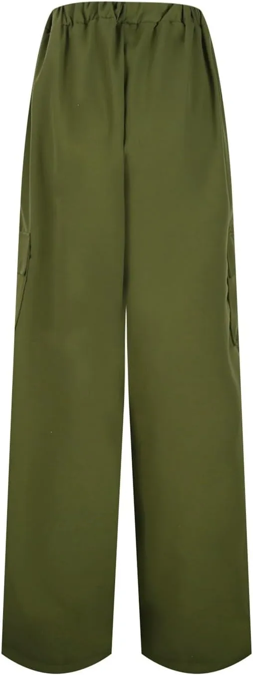 Casual Pants for Women Summer Wide Leg Pants with Pockets High Waist Loose Trousers Business Work Cargo Trousers