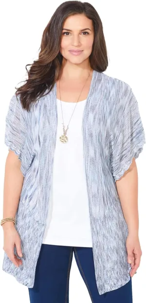 Catherines Women's Plus Size Crochet Cardigan
