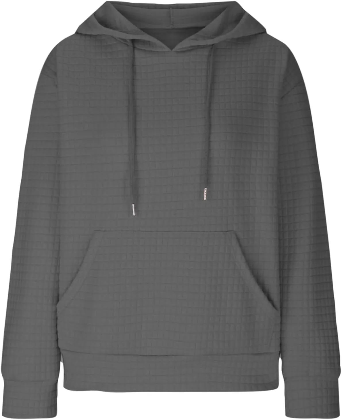 Ceboyel Womens Solid Color Cute Hoodie 2023 Waffle Knit Sweatshirts Comfort Sweater Tops Teen Girls Trendy Clothes 2023
