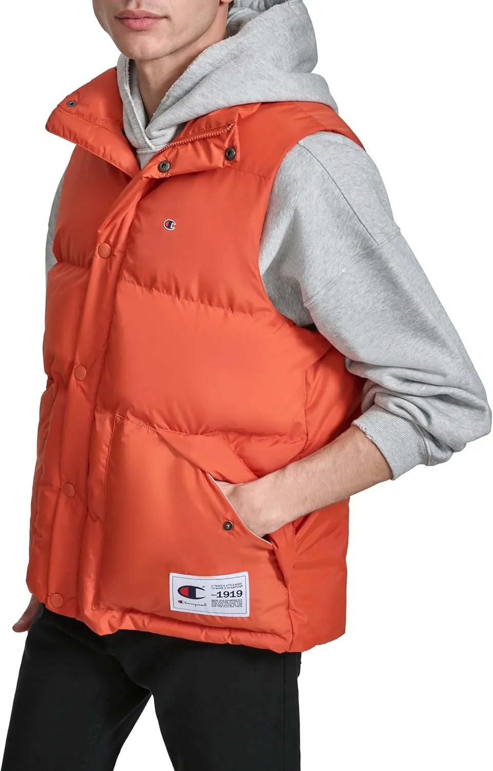 Champion Men's Puffer Vest with Logo