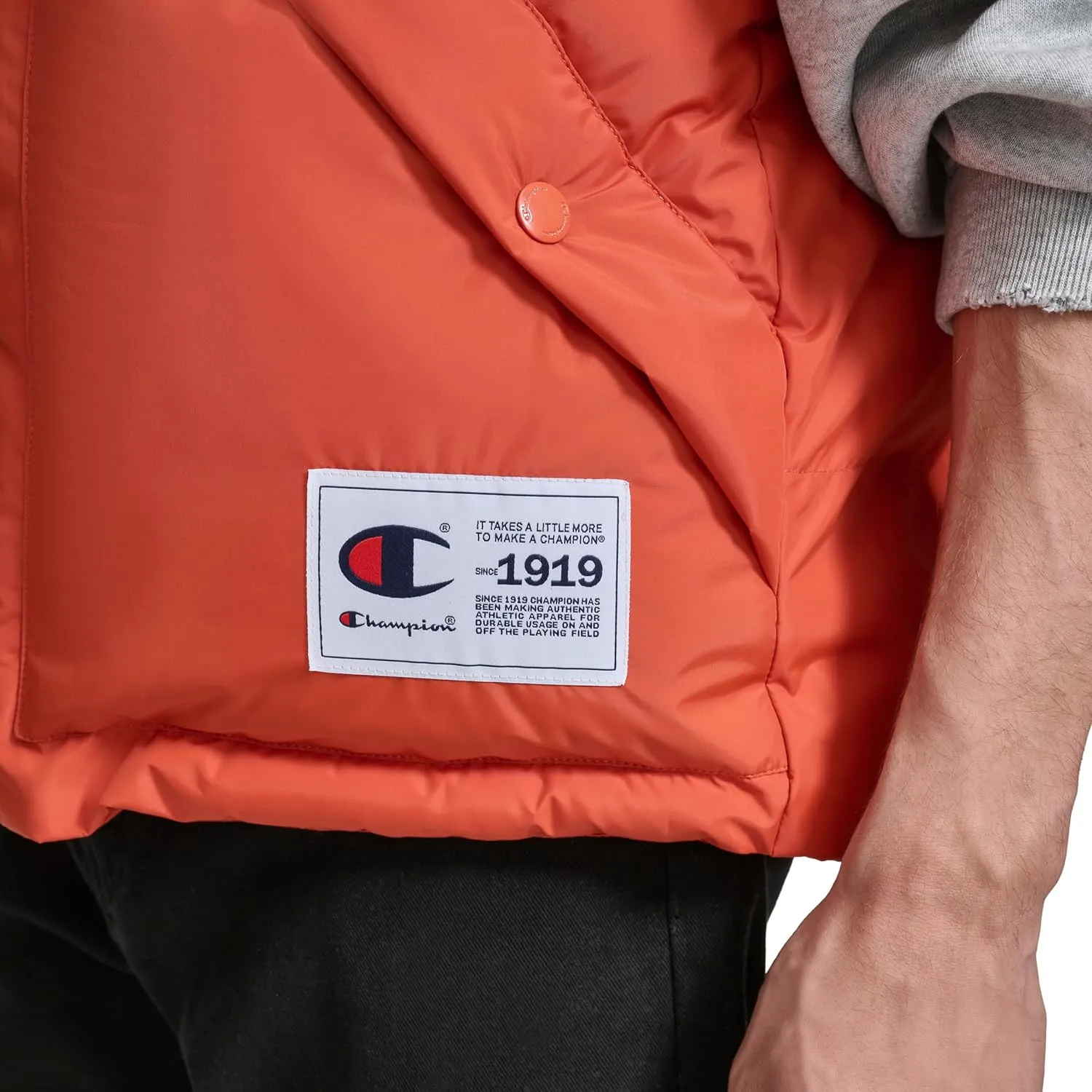 Champion Men's Puffer Vest with Logo