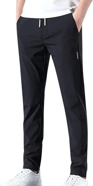 Chinos Slim Fit Men's Pants with Deep Pockets Loose Fit Casual Jogging Trousers for Running Workout