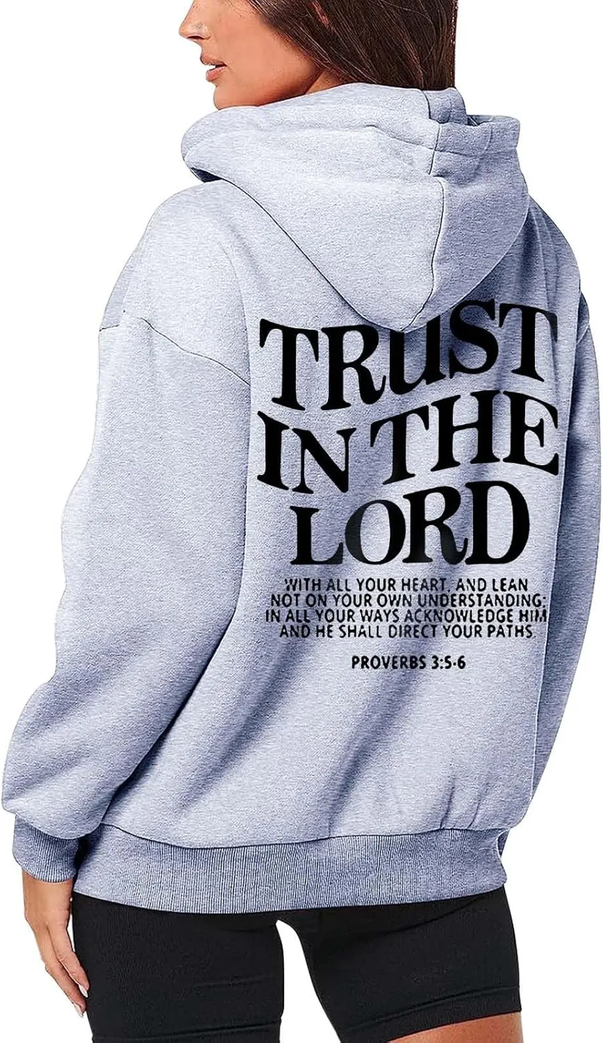 Christian Sweatshirt Women Jesus Loves You Hoodie Oversized Jesus Faith Pullover Inspirational Long Sleeve Tops