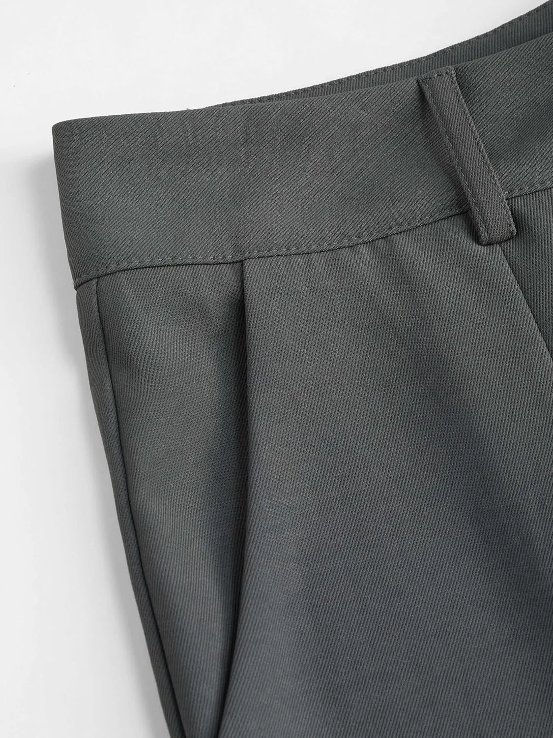 CIDER Milk Tea Pleated Wide Leg Trousers