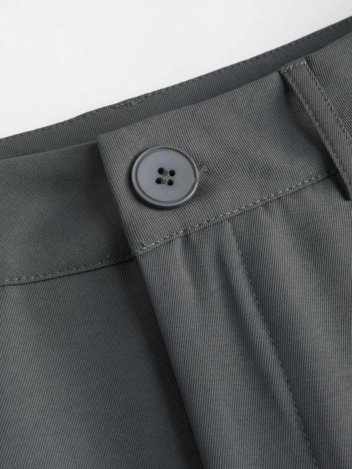 CIDER Milk Tea Pleated Wide Leg Trousers