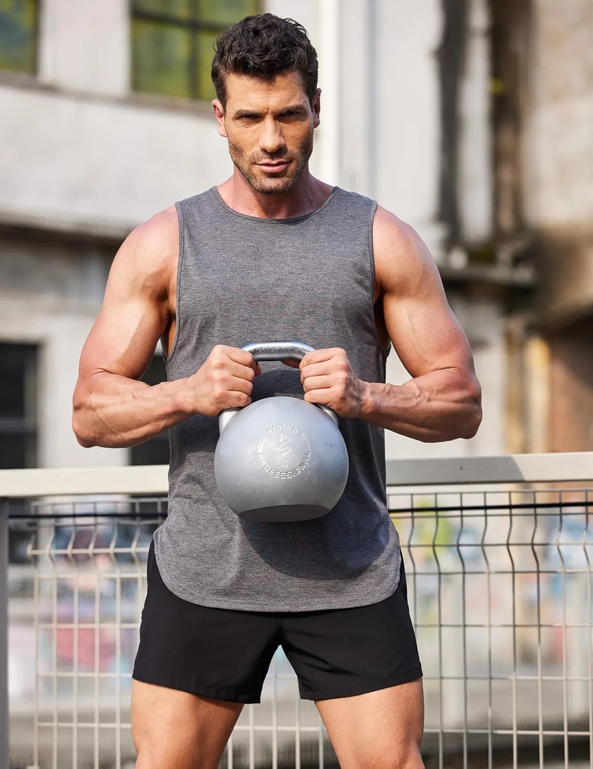 COOFANDY Men's 3 Pack Workout Tank Tops Sleeveless Gym Shirts Bodybuilding Fitness Muscle Tee Shirts