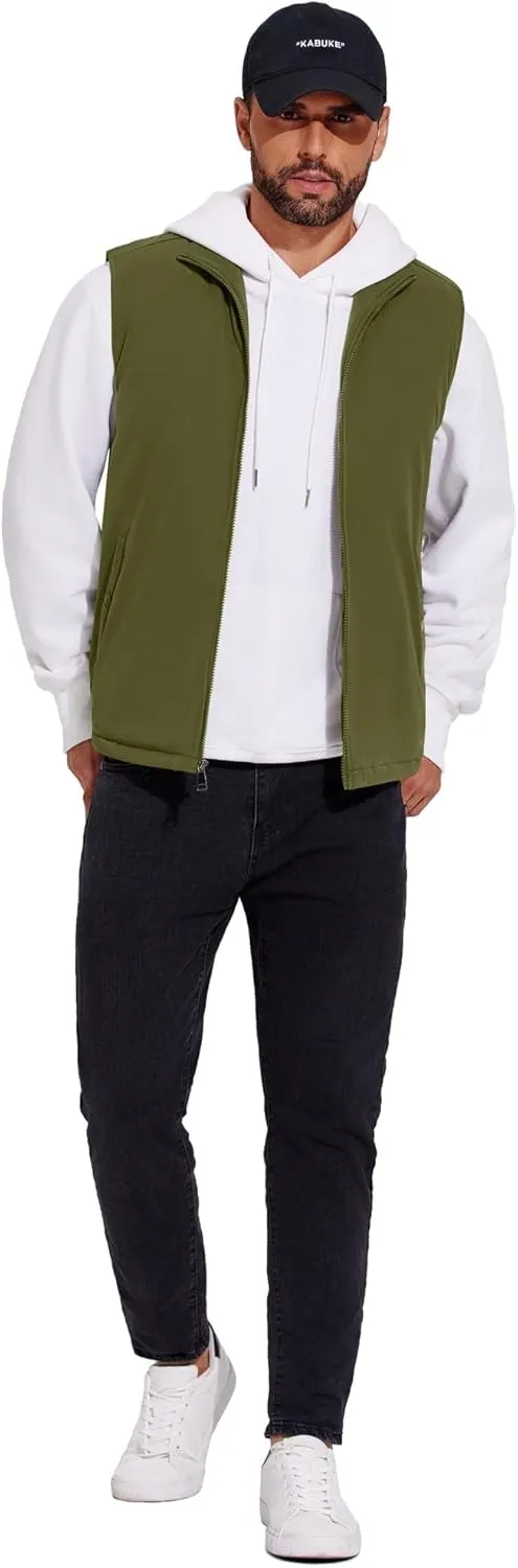 COOFANDY Men's Casual Outerwear Vest Lightweight Full-Zip Sleeveless Jacket Outdoor Hiking Travel Golf Vest with Pockets