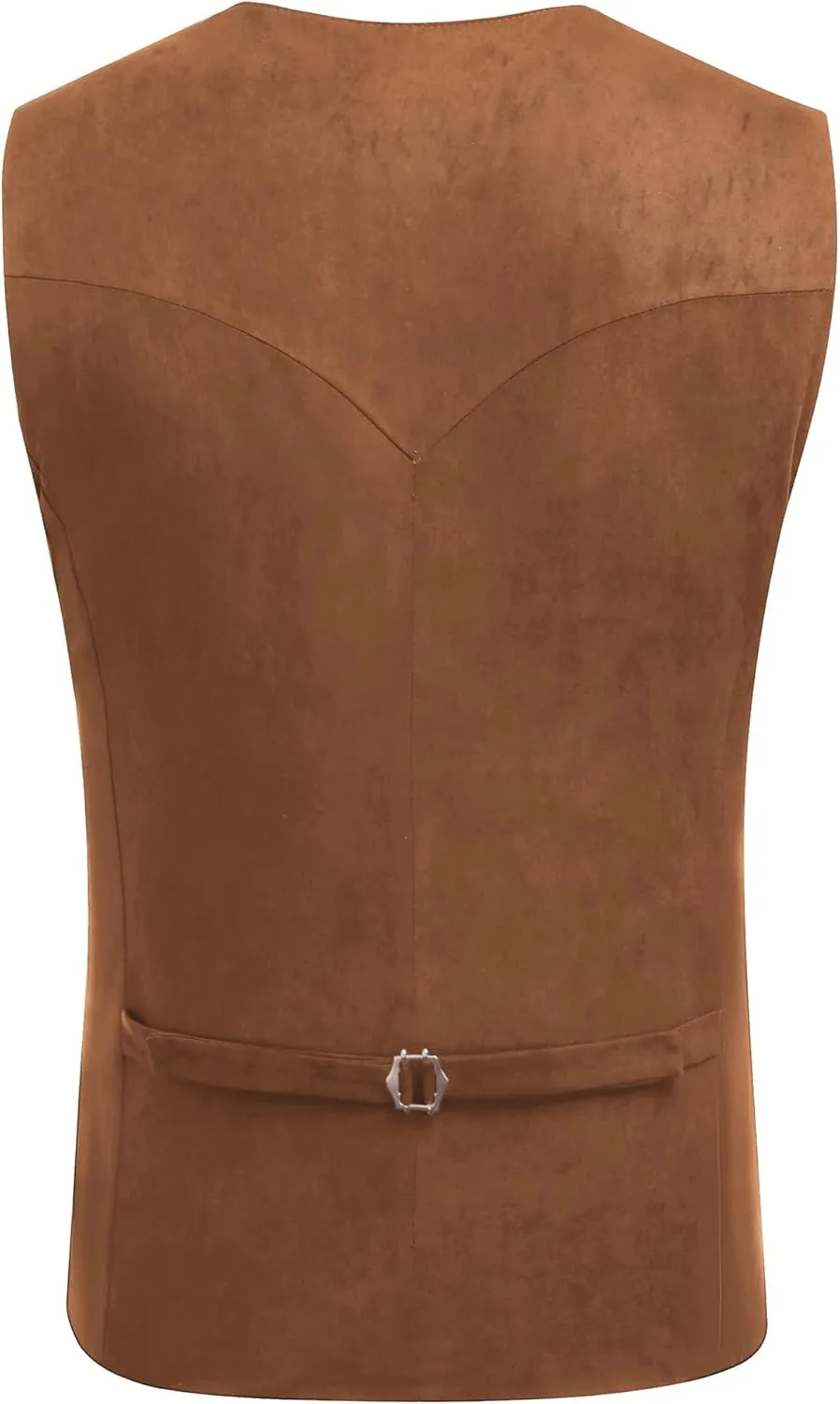 COOFANDY Men's Suede Leather Suit Vest Casual Western Vest Jacket Slim Fit Vest Waistcoat