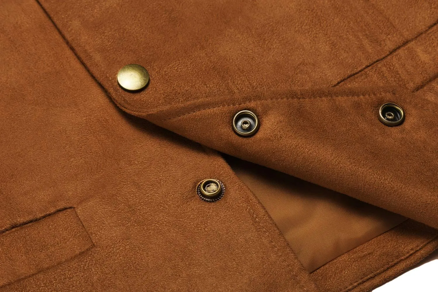 COOFANDY Men's Suede Leather Suit Vest Casual Western Vest Jacket Slim Fit Vest Waistcoat