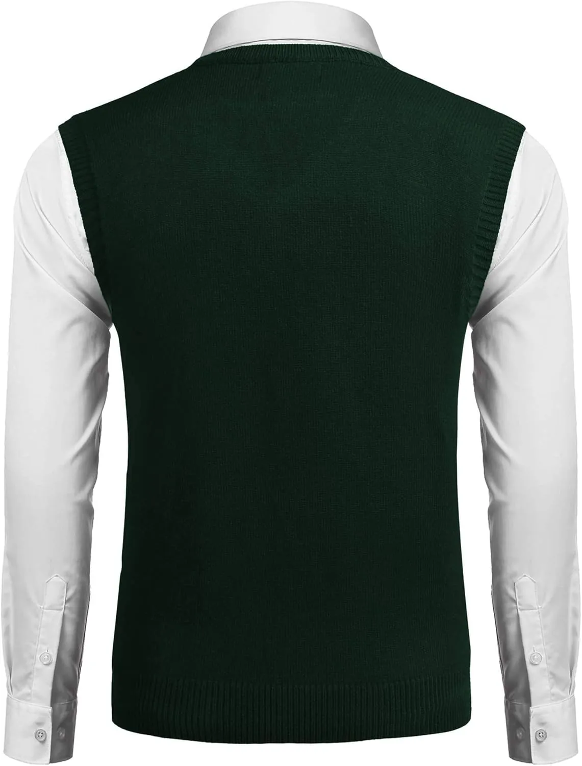 COOFANDY Men's Sweater Vest V Neck Pullover Sweater Sleeveless Knit Casual Slim Fit Vest