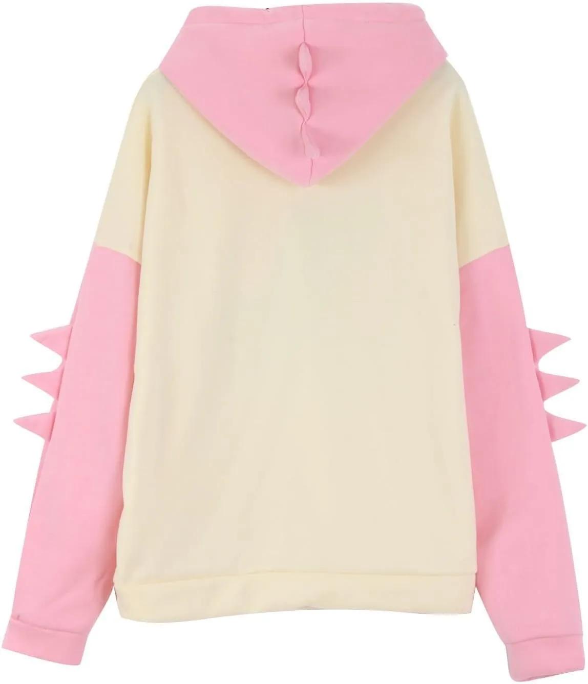 Cute Hoodies for Women Teen Girls Kawaii Japanese Dinosaur Hoodie Tops Stitching Long Sleeve Hooded Sweatshirts