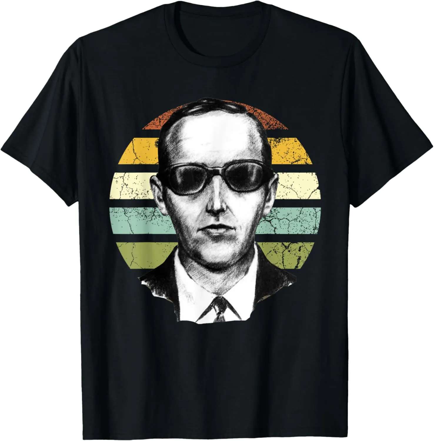 DB Cooper High-jacker Police Artist Sketch Vintage Sunset T-Shirt