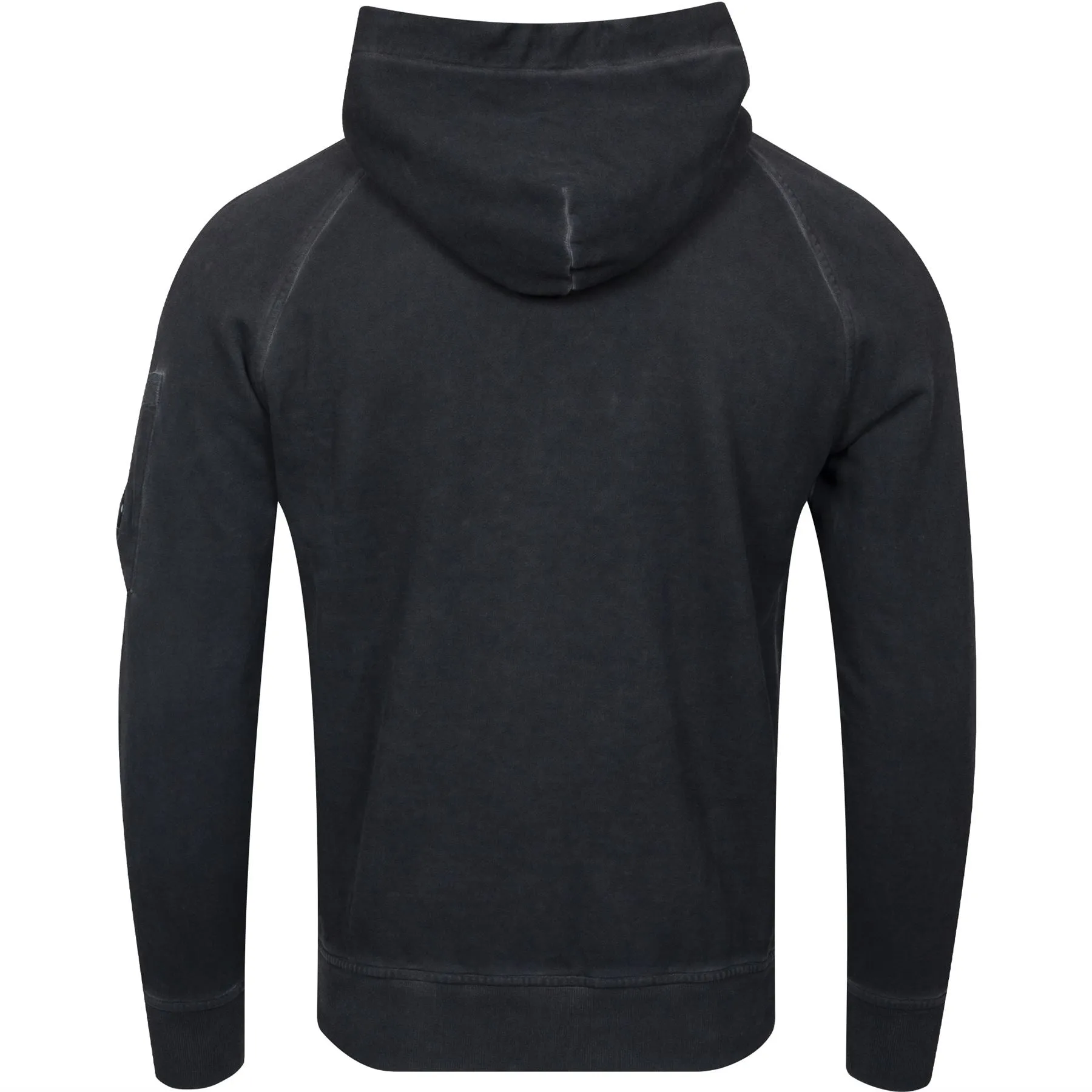 Diagonal Fleece Utility Hoodie Black
