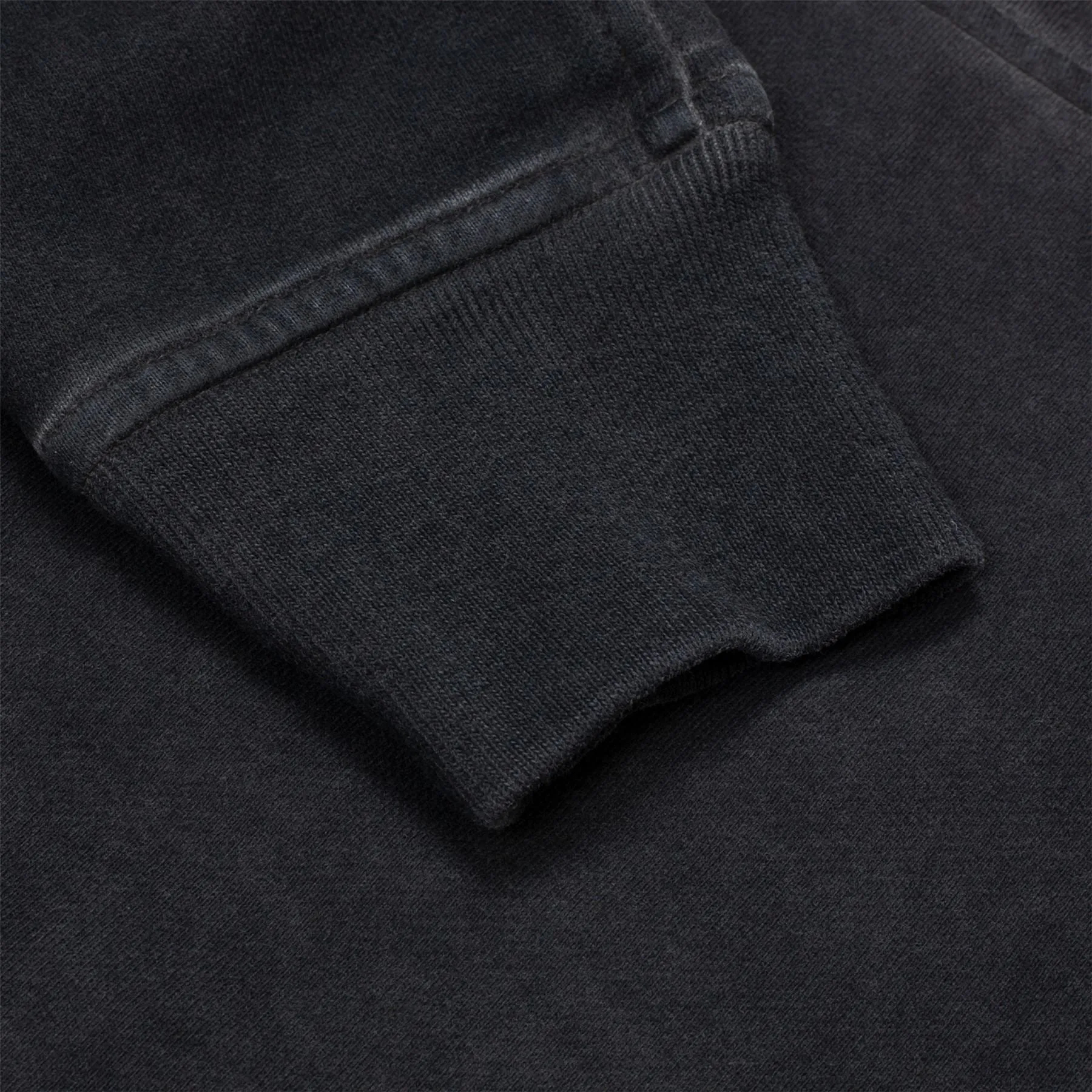 Diagonal Fleece Utility Hoodie Black