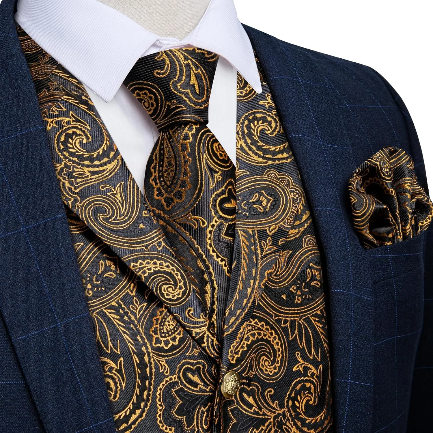 DiBanGu Men's Formal Suit Waistcoat - Business & Casual Dress Vests