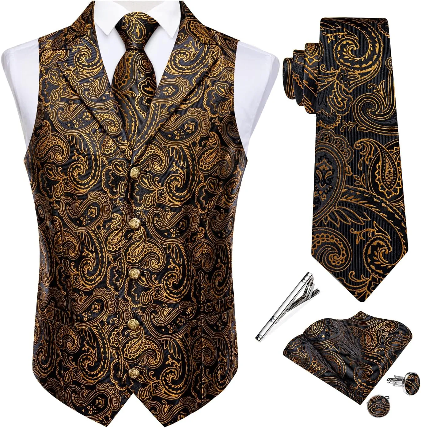 DiBanGu Men's Formal Suit Waistcoat - Business & Casual Dress Vests