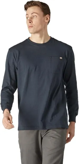 Dickies Men's Long Sleeve Heavyweight Crew Neck, Dark Navy, X-Large