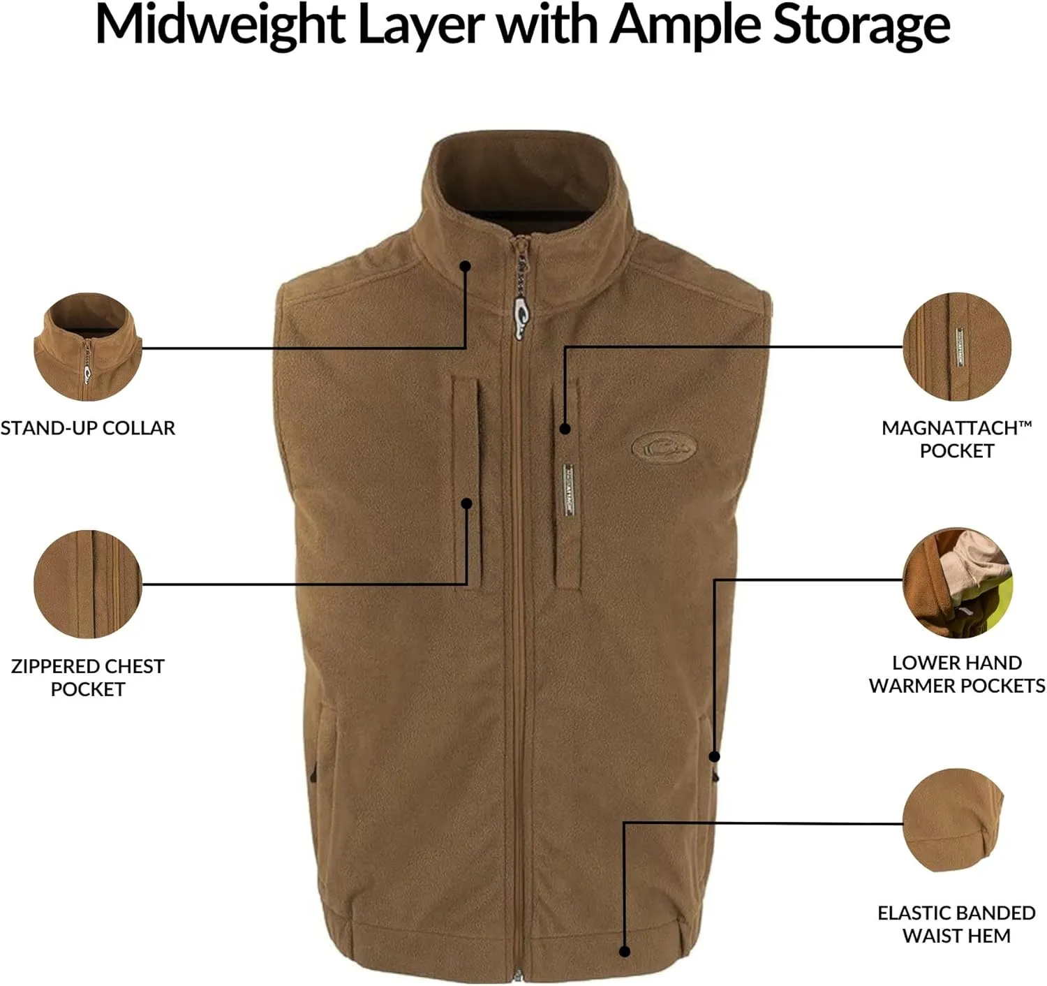 Drake Waterfowl Women's MST Windproof Layering Vest