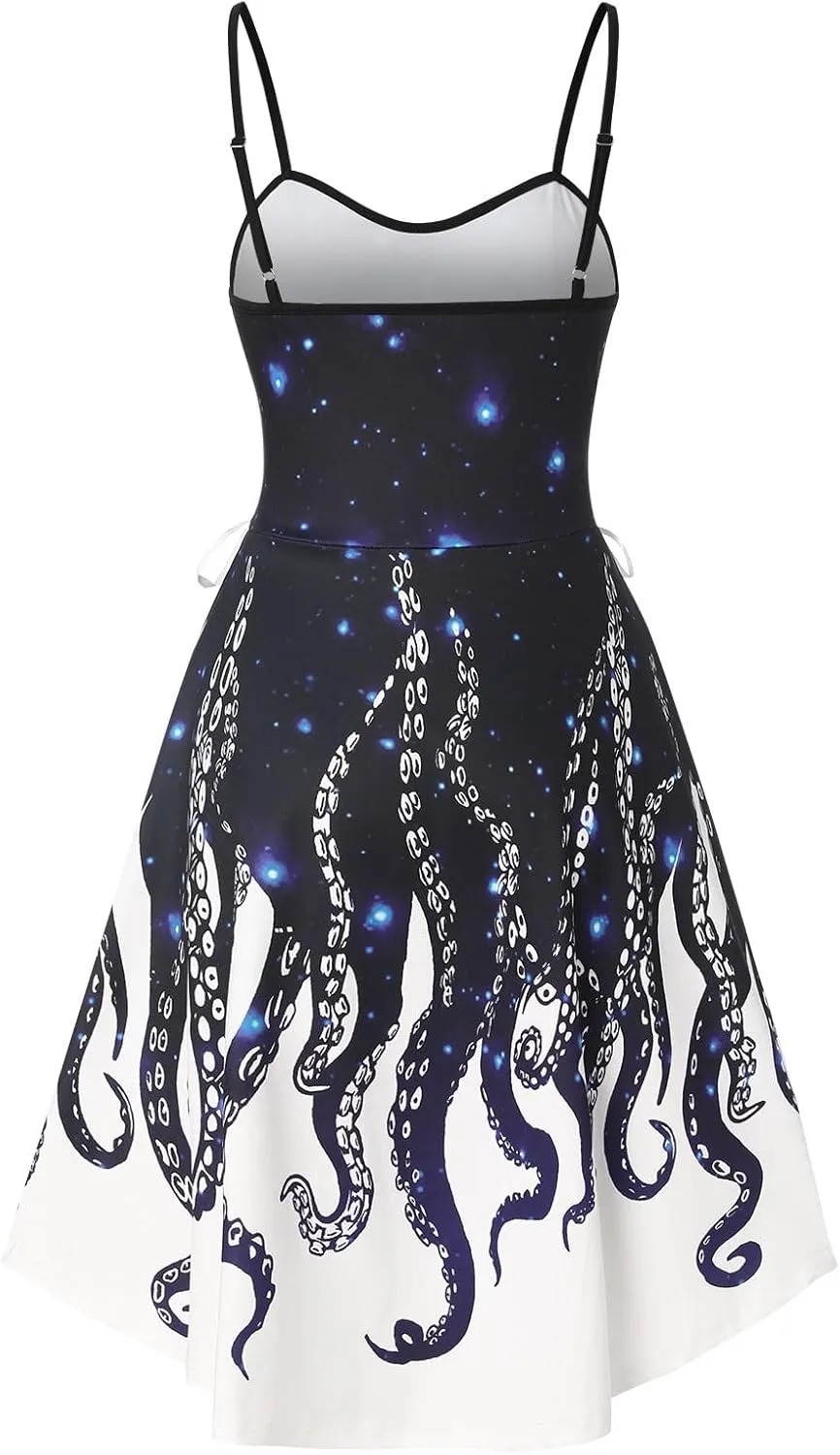 DRESSFO Summer Dress Sundress Cami Dress for Women