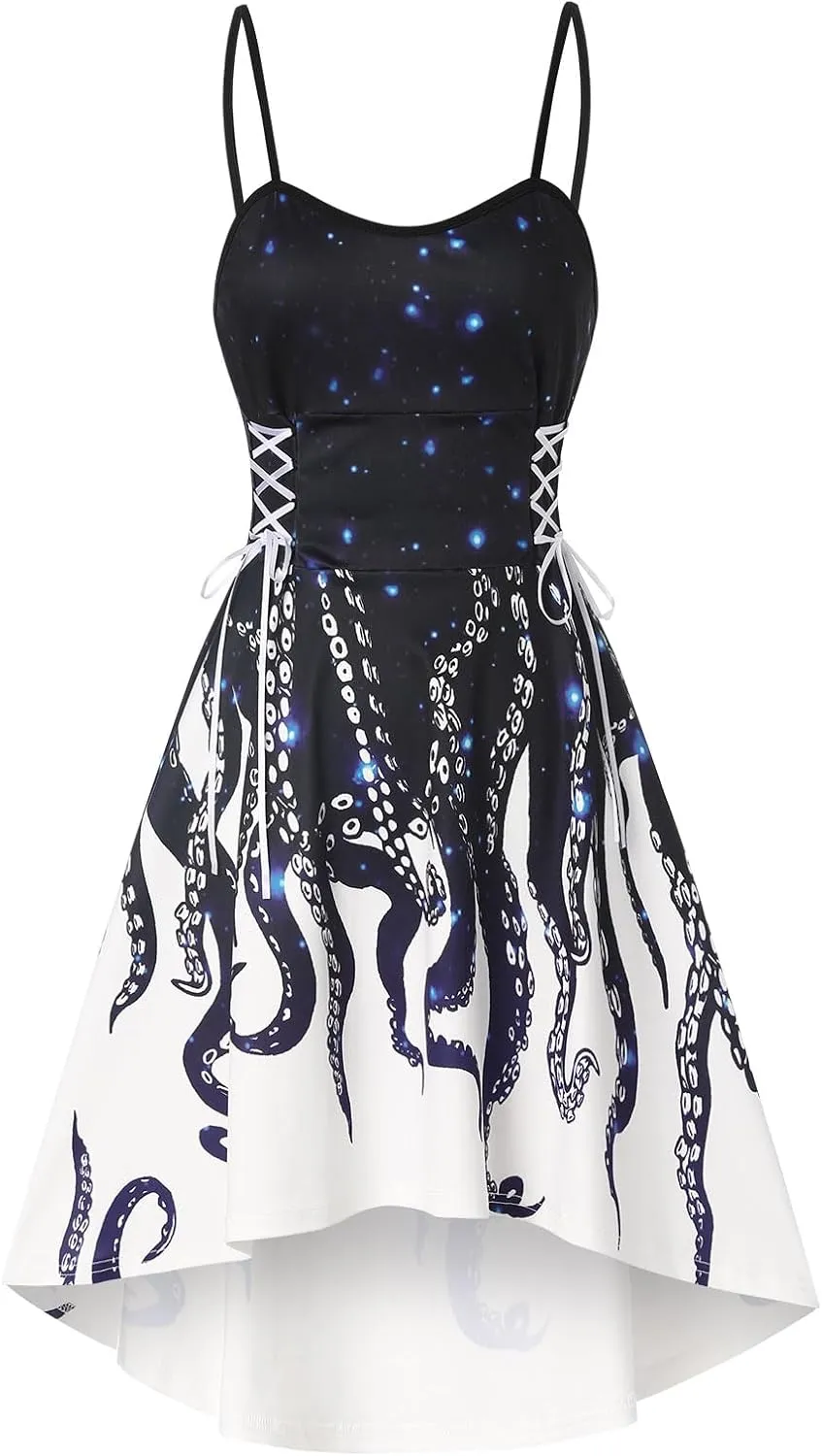 DRESSFO Summer Dress Sundress Cami Dress for Women