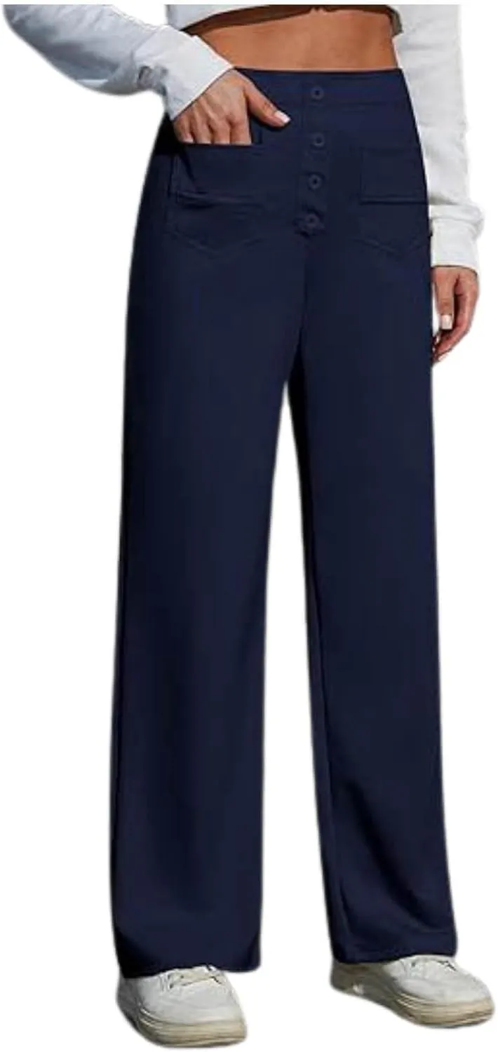 Flexipants - Women's Casual High Waist Stretch Pants, Flexi Pants for Women, Straight Leg Flexi Pants Women