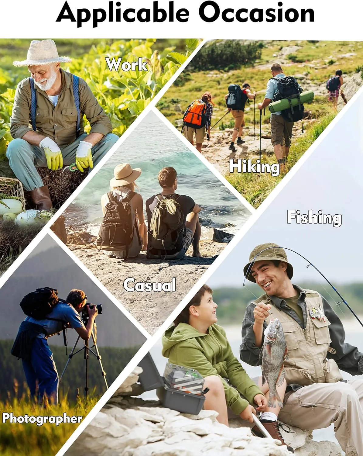 Flygo Men's Lightweight Outdoor Travel Work Fishing Vest with Multi-Pockets