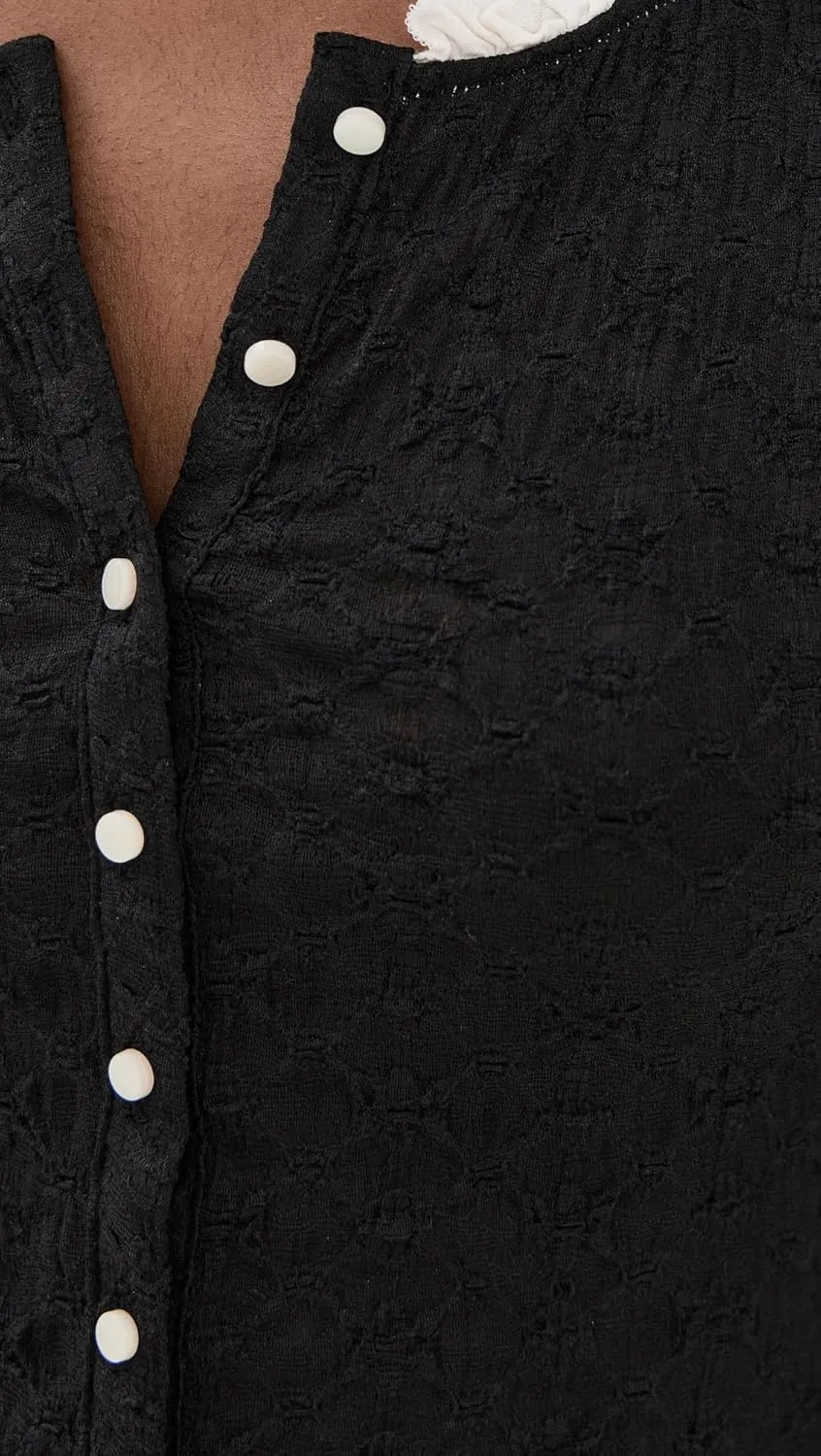 Free People Women's Black Bird Cardi