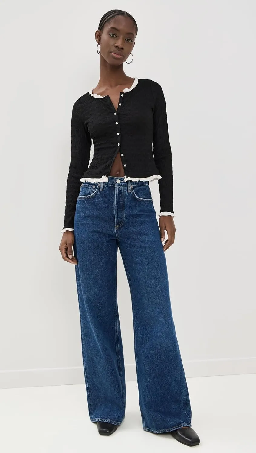 Free People Women's Black Bird Cardi