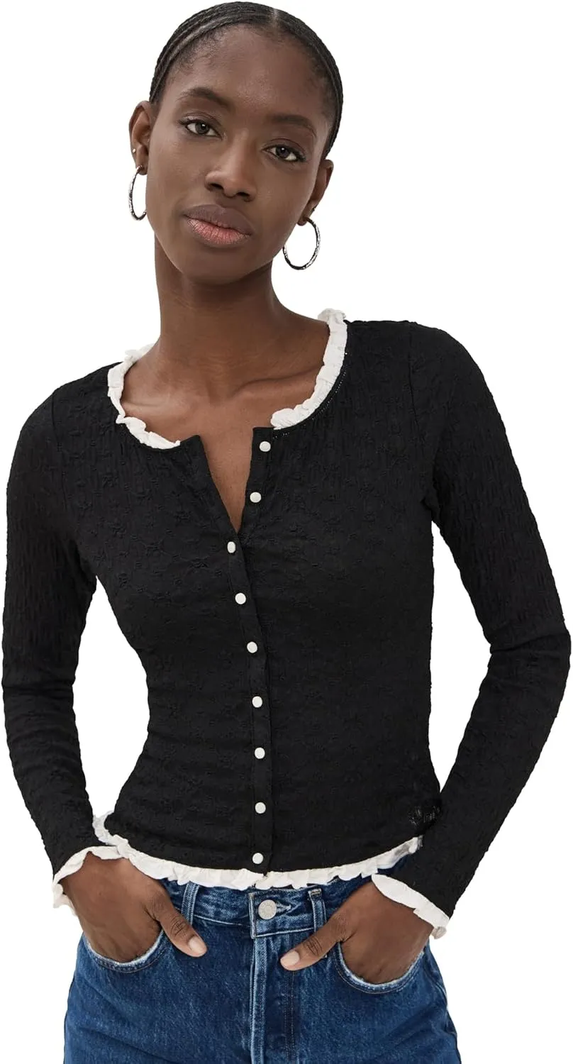 Free People Women's Black Bird Cardi